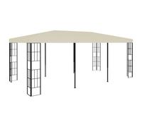 vidaXL Cenador Playa Exterior Gazebo Parasol Quiosco Jardín Patio Cubre Impermeable Tienda Aire Libre Camping Pabellón Terraza Crema