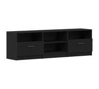 vidaXL Centro de Entretenimiento Moderno de Roble Negro Diseño Rectangular Con Cajones Amplios Ideal Para la Sala de Estar Madera de calidad Acabado Mate Montaje Fácil Muebles para el Hogar Elegante S