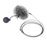 vidaXL Cepillo Redondo Limpiador de Chimenea 20 cm Deshollinador Quita Hollin