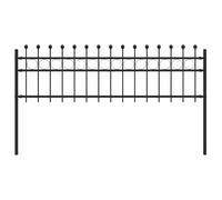vidaXL Cerca Anillada Negro 200 x 130 cm, Un diseño rectangular moderno para muebles de exterior, duradero, resistente a la corrosión y al óxido, y preparado para el uso al aire libre.