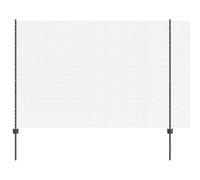 VidaXL Cerca de Alambre Soldado con 10 Postes U Grises 1.5 x 10m de Acero | Cerca Exterior Resistente a los Rayos UV, Diseño Moderno y Duradero para Marcar Tu Propiedad, Barrera de Jardín, Terraza y