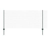 vidaXL Cerca de Alambre Soldado con 11 Postes U Verde 1 x 25m Acero | Cerca Exterior Resistente a la Intemperie, Ideal para Aves de Corral y Jardines. Panel de Terraza Personalizable e Impermeable