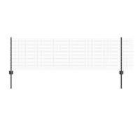 vidaXL Cerca de alambre soldado con postes 100 x 0,6 m Gris Malla | Diseño de metal mate que está hecho para aguantar, Mantiene su color y forma, incluso con mucho sol,