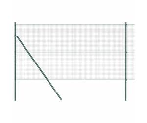 vidaXL Cerca de alambre soldado para fijación al suelo 25 x 1 m Verde | Hecho de acero resistente con un acabado verde suave que aguanta el paso del tiempo,