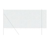 vidaXL Cerca de eslabones de cadena Verde 10 x 0,6 m Acero, Valla de jardín y terraza, rectangular, material duradero, resistente a UV, protección moderna al aire libre