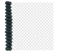 vidaXL Cerca de eslabones de cadena Verde 10 x 1,5 m Acero resistente a UV para jardín y terraza