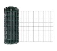 vidaXL Valla Euro con 5 Postes U Verde 0.8x10 m de Acero