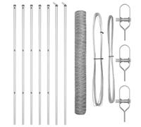 vidaXL Cerca Hexagonal 1.2 x 10m en Acero Galvanizado | Cerco Durable para Exterior, Fácil de Montar, Útil en Múltiples Aplicaciones, Barrera Resistente para Jardín, Panel de Terraza, Seguridad y Pr