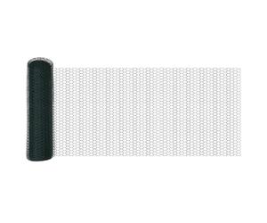 vidaXL Cerca Hexagonal Verde 0,8 x 10 m PVC, Jardín y Terraza, Característica Exterior Rectangular, Cerca Hexagonal Moderna, Límite Duradero, Elemento Paisajístico