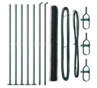 vidaXL Cerca Hexagonal Verde 1.4 x 10m de Acero | Barrera de Jardín Resistente y Fácil de Montar, Kit Completo de Cercado para Seguridad y Privacidad en Terrazas y Patios