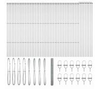 vidaXL Cerco Hexagonal 1.6 x 100m de Acero Galvanizado | Set de Vallado Fácil de Montar para Seguridad al Aire Libre, Paneles Resistentes, Barrera para el Jardín, Panel de Terraza, Enclosure de Segur