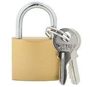 vidaXL Cerradura en U con llaves 6 piezas latón hierro herramienta de cerrajería rectangular moderna, duradera, resistente a la intemperie, sistema de entrada seguro, cerradura antirrobo pesada