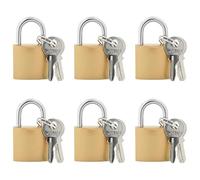 vidaXL Cerradura en U con llaves 6 piezas latón hierro resistente a la intemperie cerradura de hierro en U moderna seguridad confiable armario de pared de latón versátil