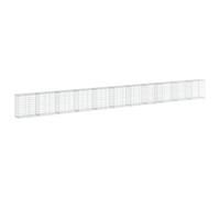vidaXL Cesta de gaviones con Cubierta Hierro galvanizado 1100x50x100 cm, Muro de gaviones, Muro de contención de gaviones, Valla de gaviones, gaviones