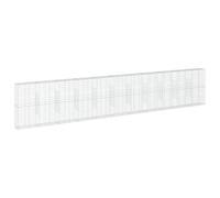 vidaXL Cesta de gaviones con Cubierta Hierro galvanizado 1100x50x200 cm, Muro de gaviones, Muro de contención de gaviones, Valla de gaviones, gaviones