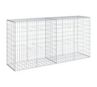 vidaXL Cesta de gaviones con cubierta hierro galvanizado 200x50x100 cm