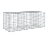 vidaXL Cesta de gaviones con Cubierta Hierro galvanizado 250x100x100 cm, Muro de gaviones, Muro de contención de gaviones, Valla de gaviones, gaviones