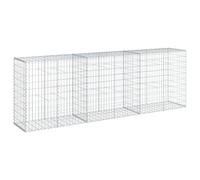 vidaXL Cesta de gaviones con cubierta, hierro galvanizado, 300x50x100 cm