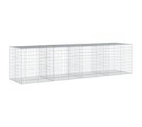 vidaXL Cesta de gaviones con Cubierta Hierro galvanizado 400x100x100cm