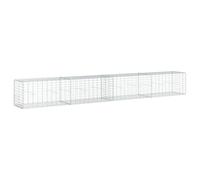 vidaXL Cesta de gaviones con Cubierta Hierro galvanizado 400x50x50 cm, Muro de gaviones, Muro de contención de gaviones, Valla de gaviones, gaviones