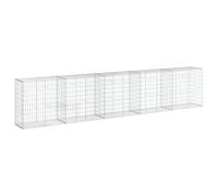 vidaXL Cesta de gaviones con Cubierta Hierro galvanizado 500x50x100 cm, Muro de gaviones, Muro de contención de gaviones, Valla de gaviones, gaviones