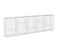 vidaXL Cesta de gaviones con cubierta hierro galvanizado 500x50x150 cm