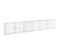 vidaXL Cesta de gaviones con Cubierta Hierro galvanizado 600x50x100 cm