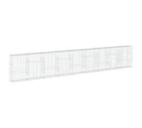 vidaXL Cesta de gaviones con Cubierta Hierro galvanizado 900x50x150 cm