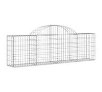 vidaXL Cesta de gaviones Forma Arco Hierro galvanizado 200x30x60/80 cm, gaviones, Jaula de gaviones, Cesta de Muro de gaviones, Muro de gaviones