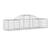 vidaXL Cesta de gaviones forma arco hierro galvanizado 200x50x40/60 cm