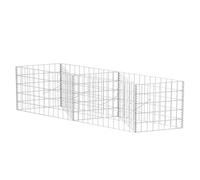 vidaXL Jardinera Arriate de Gaviones Rectangular Acero galvanizado 120x30x50 cm