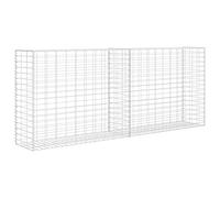 vidaXL Cesta de Muro de Gaviones Valla de Piedras Acero 85x30x200 cm Plateado