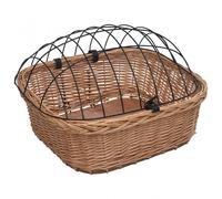 VidaXL Cesta Delantera de Bicicleta con Tapa Sauce Natural