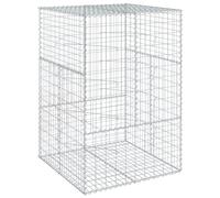 vidaXL Cesta gaviones con Cubierta Hierro galvanizado 100x100x150 cm, Muro de gaviones, Muro de contención de gaviones, Valla de gaviones, gaviones