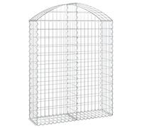 vidaXL Cesta gaviones Forma Arco Hierro galvanizado 100x30x120/140 cm, gaviones, Jaula de gaviones, Cesta de Muro de gaviones, Muro de gaviones