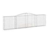 vidaXL Cesta gaviones forma arco hierro galvanizado 400x30x100/120 cm