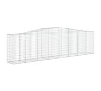 vidaXL Cesta gaviones forma arco hierro galvanizado 400x50x100/120 cm
