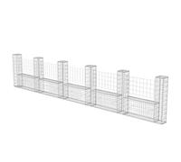 vidaXL Cesta U Muro Gaviones 570x20x100 cm Jardinera Contenedor Malla Metálica