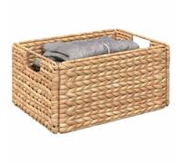 vidaXL Cestas de Almacenamiento 2 pcs Natural 35 x 25 x 17 cm, Cesta de Almacenamiento, Ligera y ecológica, Estilo campestre, contenedor Rectangular, Ideal para Todo Uso