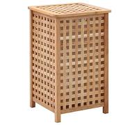 vidaXL Cesto para Ropa Sucia Lavandería Colada Cuarto de Baño Vitrina Casa Hogar Accesorios Complementos Ropa 39x39x65 cm Madera Nogal Maciza