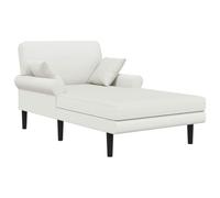 vidaXL Chaise Longue Blanco Cuero sintético