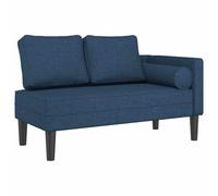 vidaXL Sofá diván con Cojines Tela Azul, Chaise Longue Silla, sofá Chaise Longue, sofá tapizado, Tumbona, Tumbona, sofá de salón, sofá de Dormitorio