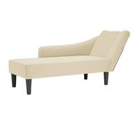 vidaXL Chaise Longue con reposabrazos Derecho Tela Crema, sillón Chaise Lounge, sofá Chaise Lounge, sillón Lounge, sillón Chaise Lounge, salón