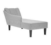 vidaXL Chaise longue con reposabrazos derecho tela gris nube