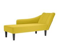vidaXL Chaise Longue con reposabrazos Derecho Terciopelo Amarillo, sillón, diván, Silla de salón, sofá Silla, Tumbona, sofá de salón, diván de salón