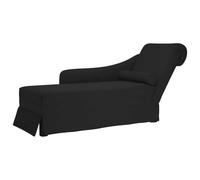 vidaXL Chaise Longue Respaldo reposabrazos Derecho Terciopelo Negro, sillón, diván, Silla de salón, sofá Silla, Tumbona, sofá de salón, diván de salón