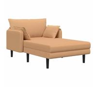 vidaXL Chaise Longue de Gran tamaño Beige Bouclé
