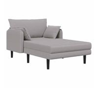 vidaXL Chaise Longue de Gran tamaño Gris Claro Bouclé