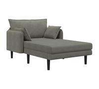 vidaXL Chaise Longue de Gran tamaño Gris Claro Tela de Pana