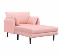 vidaXL Chaise Longue de Gran tamaño Rosa Bouclé